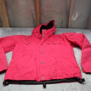 Burton Jacket Women Medium Pink Fleece Lined Insulated Wind Rain Winter Snow Ski